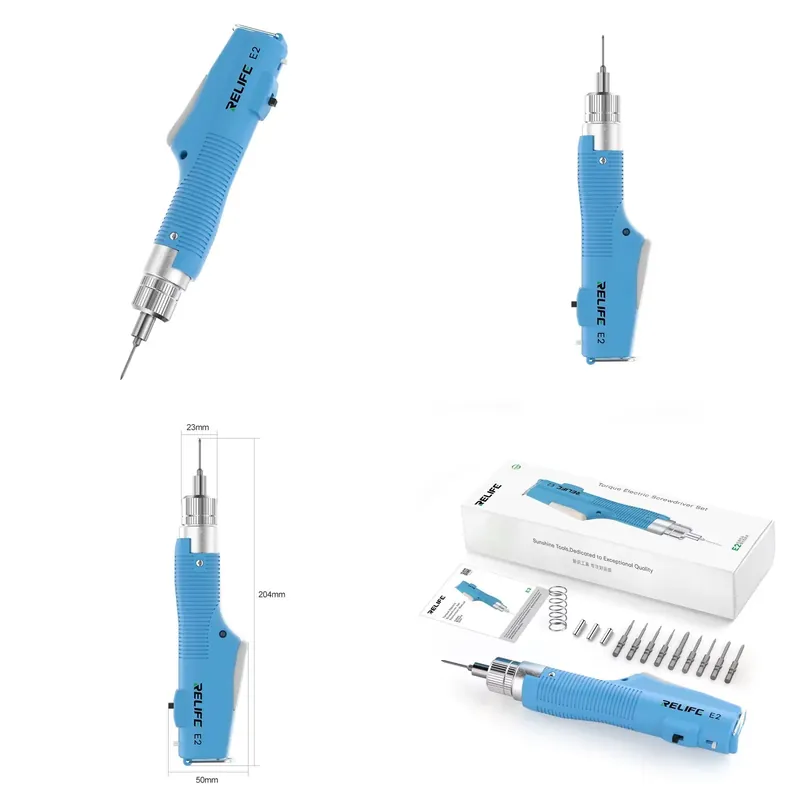 Screwdriver Set - RELIFE E2 Drehmoment-Elektroschraubendreher-Set Mehrstufig Einstellbarer Drehmoment-Elektroschraubendreher