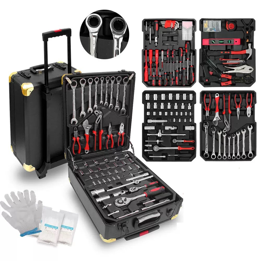 Wrench Set - 399-teiliges Chrom-Vanadium-Stahl Reparatur-Werkzeugset mit Großem Doppel-Schraubenschlüssel