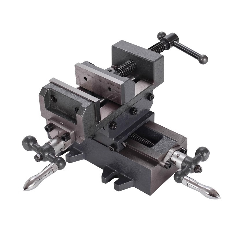 Drill Press - Industrieller Kreuzschraubstock, beidseitig beweglicher Schraubstock, Tischschraubstock