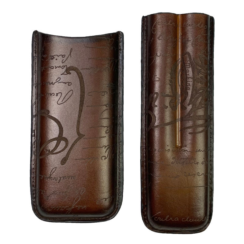 Tool Bag - Leder-Zigarrenetui, tragbarer Mini-Humidor für Reisen, 2-Zylinder-Halter,
